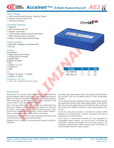 Accelnet Plus EtherCAT 2-Axis Module