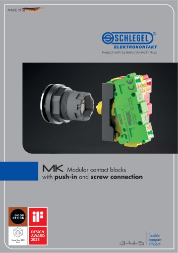 MK Modular contact blocks with push-in and screw connection