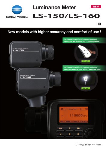 Luminance Meters LS-150 / LS-160