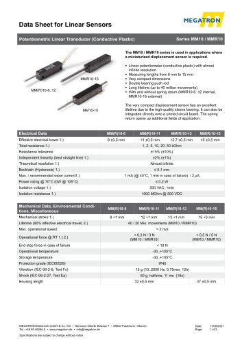 Data sheet MM10