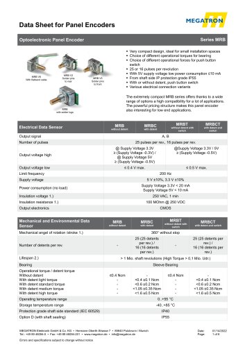 Data sheet MRB