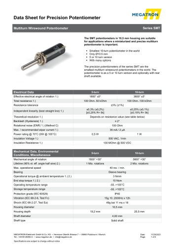 Data sheet SMT