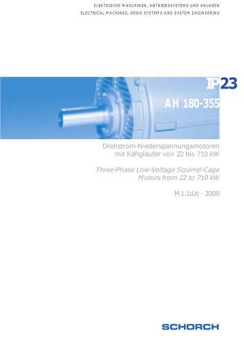 Low-voltage machines IP23, Frame size 180-35