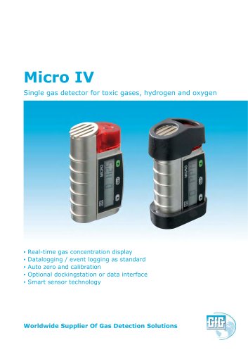 Single Gas Detector Micro IV Brochure