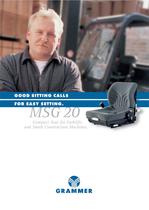 MSG20 Compact Seat for Forklifts and Small Construction Machines