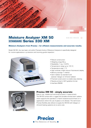 XM50 Basic Moisture Analyzer