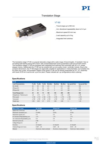 PI Datasheet VT-80