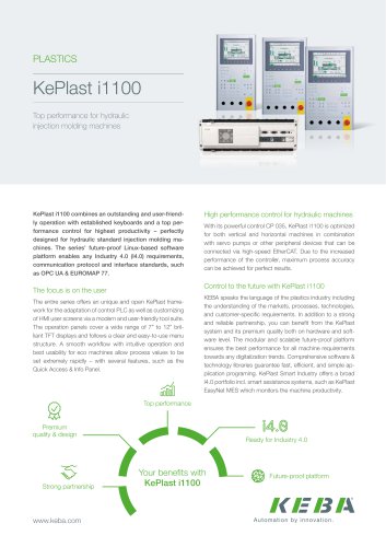 KePlast i1100 - Top performance for hydraulic injection molding machines