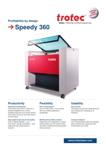 Speedy 100 la macchina d&#39;incisione laser a fibra - Trotec Laser GmbH - Catalogo PDF ...