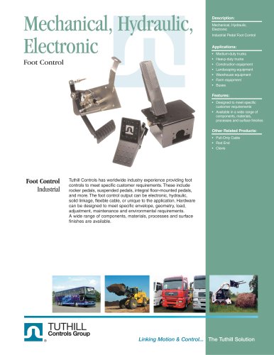 Foot Control - Mechanical, Hydraulic, Electronic