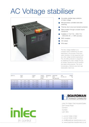  AC Voltage stabiliser