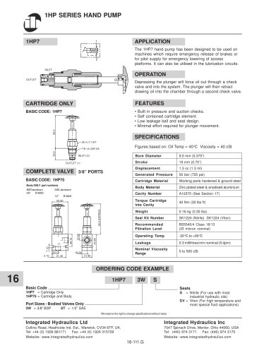 Hydraulic Integrated Circuits 1HP7