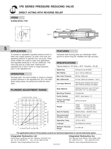 Reducing Valves 1PD20