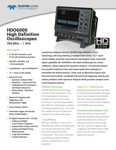 HDO6000 / HDO6000-MS High