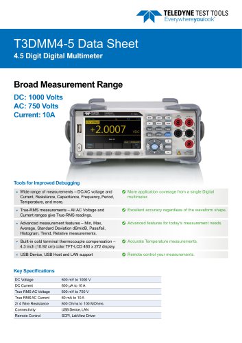 T3DMM4-5 Digit Digital Multimeter