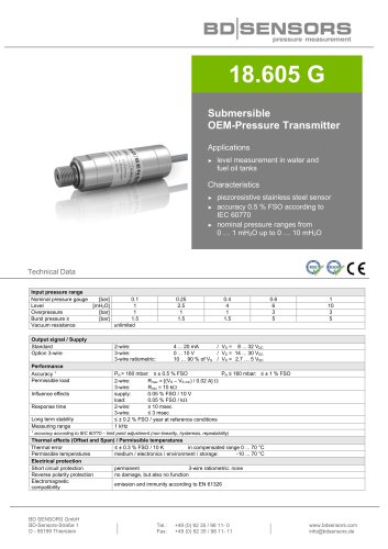 data sheet 18.605 G