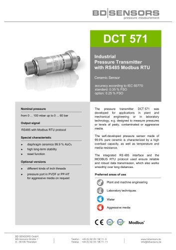 data sheet DCT 571