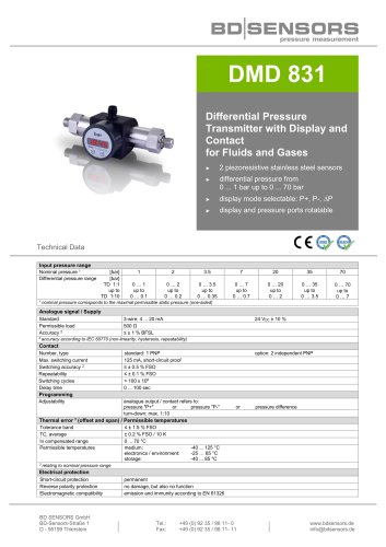 Data sheet DMD 831