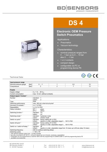 data sheet DS 4