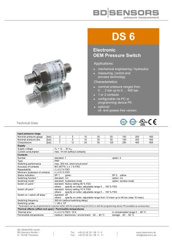 data sheet DS 6