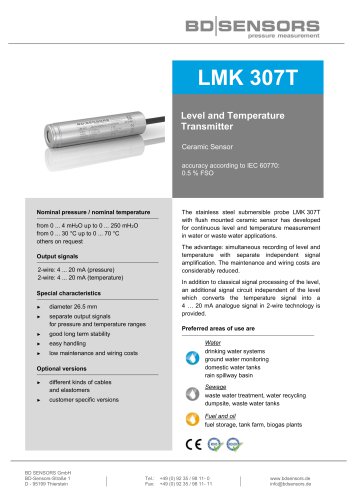 data sheet LMK 307 T