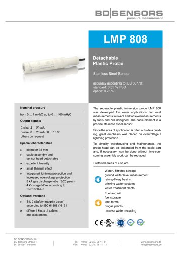 data sheet LMP 808