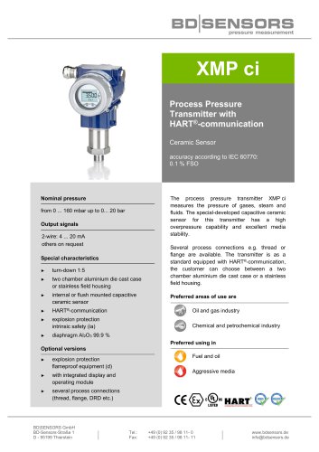 data sheet XMP ci