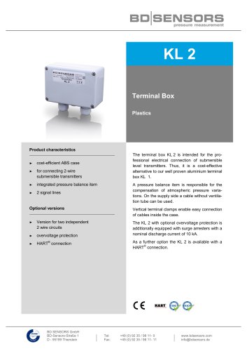 KL 2terminal box plastics