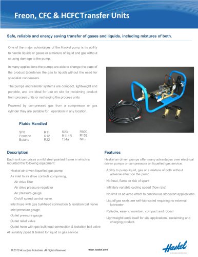 Freon, CFC & HCFCTransfer Units