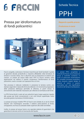 Presse per Idroformatura Fondi Bombati PPH