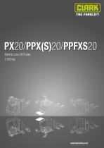 Specification sheet PX20/PPXS20/PPFXS20