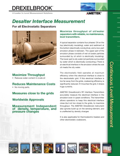 Desalter Interface Measurement