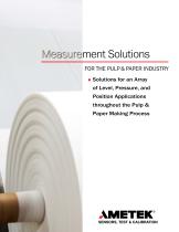 Measurement Solutions for Pulp & Paper Industry