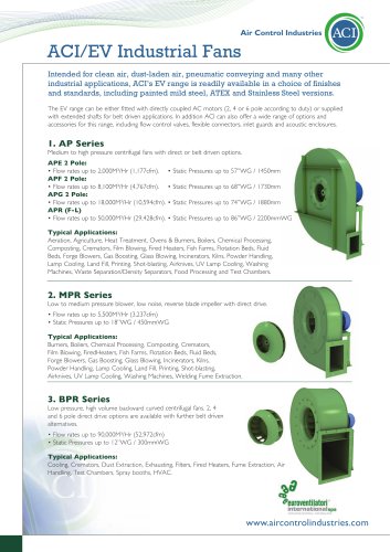 ACI / Euroventilatori Radial and Axial Fans and Blowers