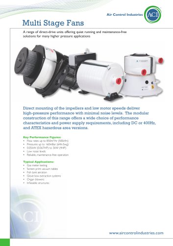 ACI's Multi Stage Centrifugal Fans