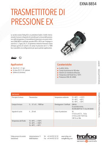 TRASMETTITORE DI PRESSIONE EX EXNA 8854