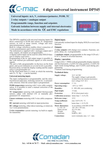 4 digit universal instrument DP545