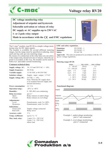 RV20, voltage relay