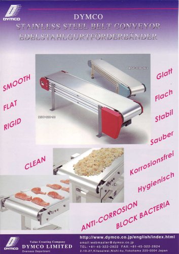 Dymco stainless steel belt conveyor