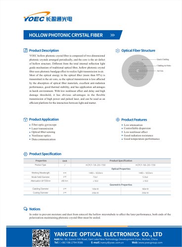 HOLLOW PHOTONIC CRYSTAL FIBER