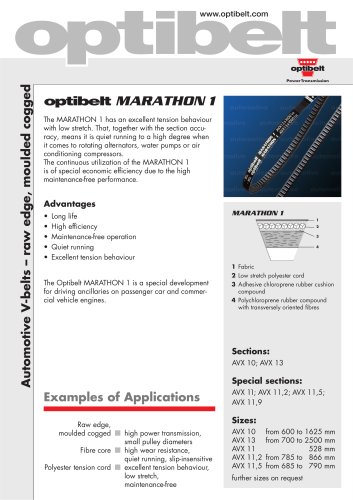 optibelt MARATHON 1 "raw-edge belt"