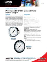 P-844U and P-845FF General Panel Mount Gauges