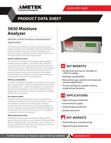 5830 Moisture Analyzer