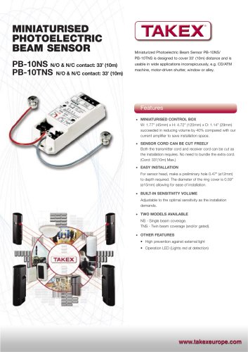 MINIATURISED PHOTOELECTRIC BEAM SENSOR