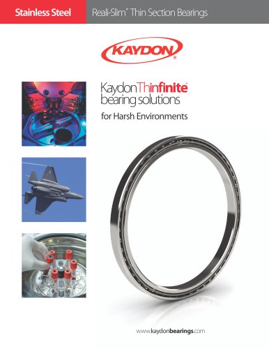 Kaydon stainless steel thin section bearings for harsh environments