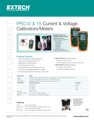 PRC15: Current and Voltage Calibrator/Meter