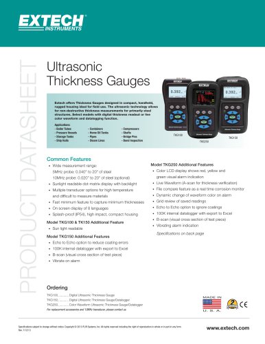 TKG100: Digital Ultrasonic Thickness Gauge