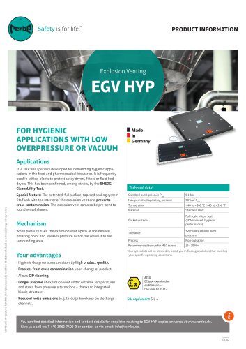 EGV HYP Product information