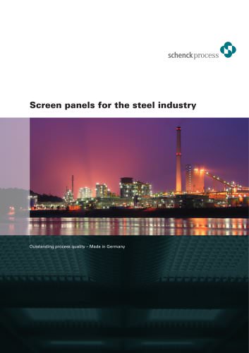 Screen panels for the steel industry