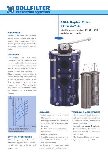 TYPE 2.04.5 BOLL Duplex Filter